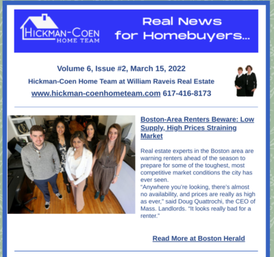 March 15th Real News for Homebuyers